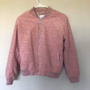 Blush bomber jacket